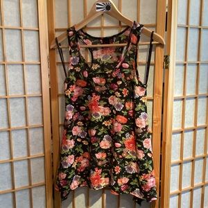 Material Girl Floral Sleeveless Tank Top Women's Size XS